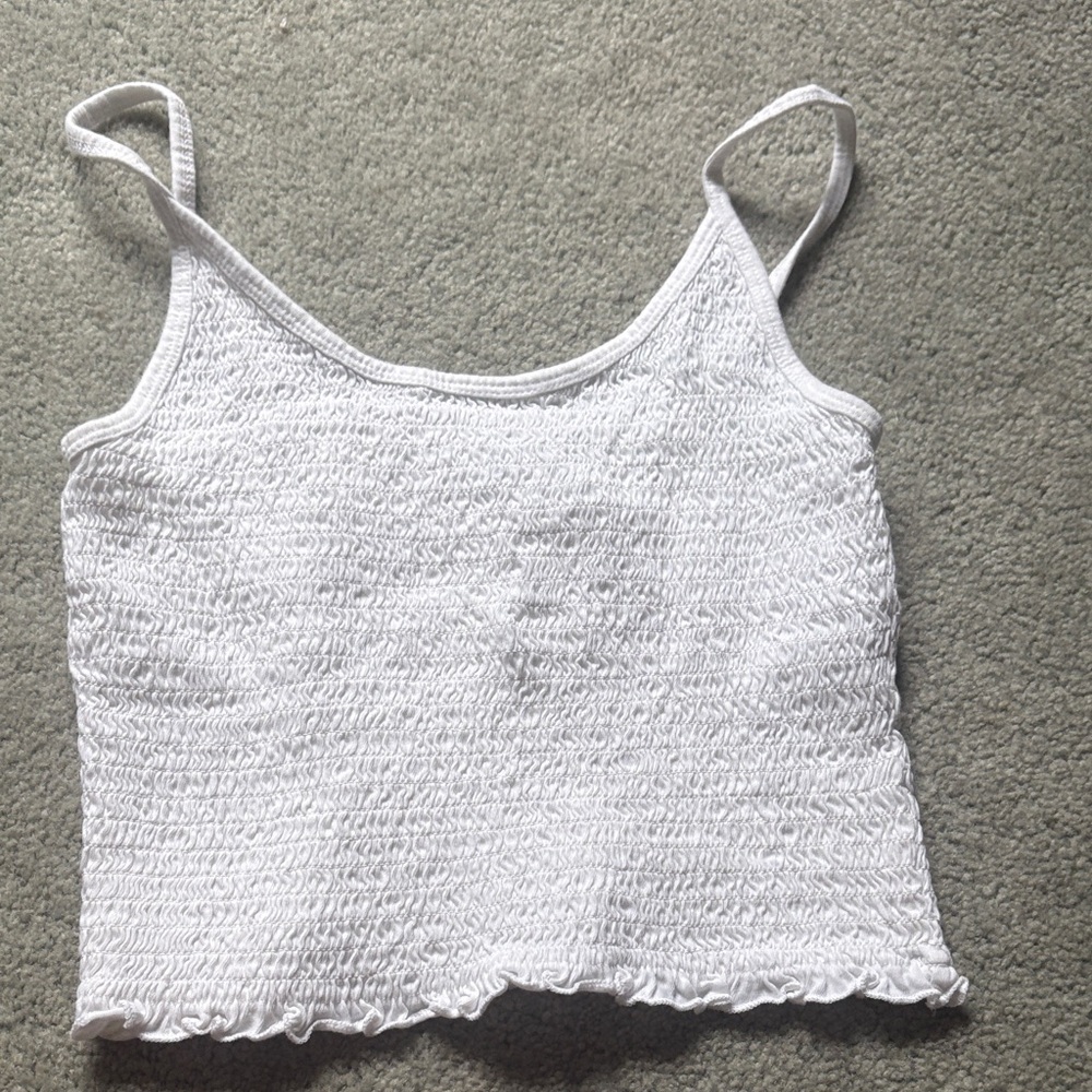 Hollister White Smocked Camisole